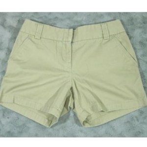 J Crew City Fit Shorts Beige size 4 Cotton